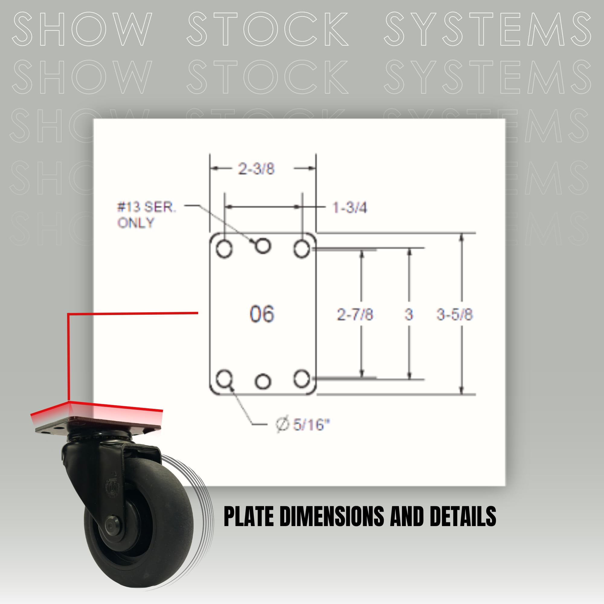 Blackout Caster Wheels 4 Inch - Heavy Duty Stage Casters Set Of 4, Quiet & Scratch-Free