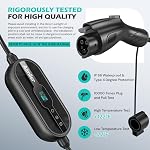 AIMILER Niveau 2 Véhicule électrique (EV) Chargeur(WIFI APP/Plug-play), 32A, 25ft câble ETL Certifié, 220V-240V NEMA 14-50P Connecteur EVSE w/ J1772 Connecteur portable EV Stations de recharge de voiture pour le niveau intérieur 2