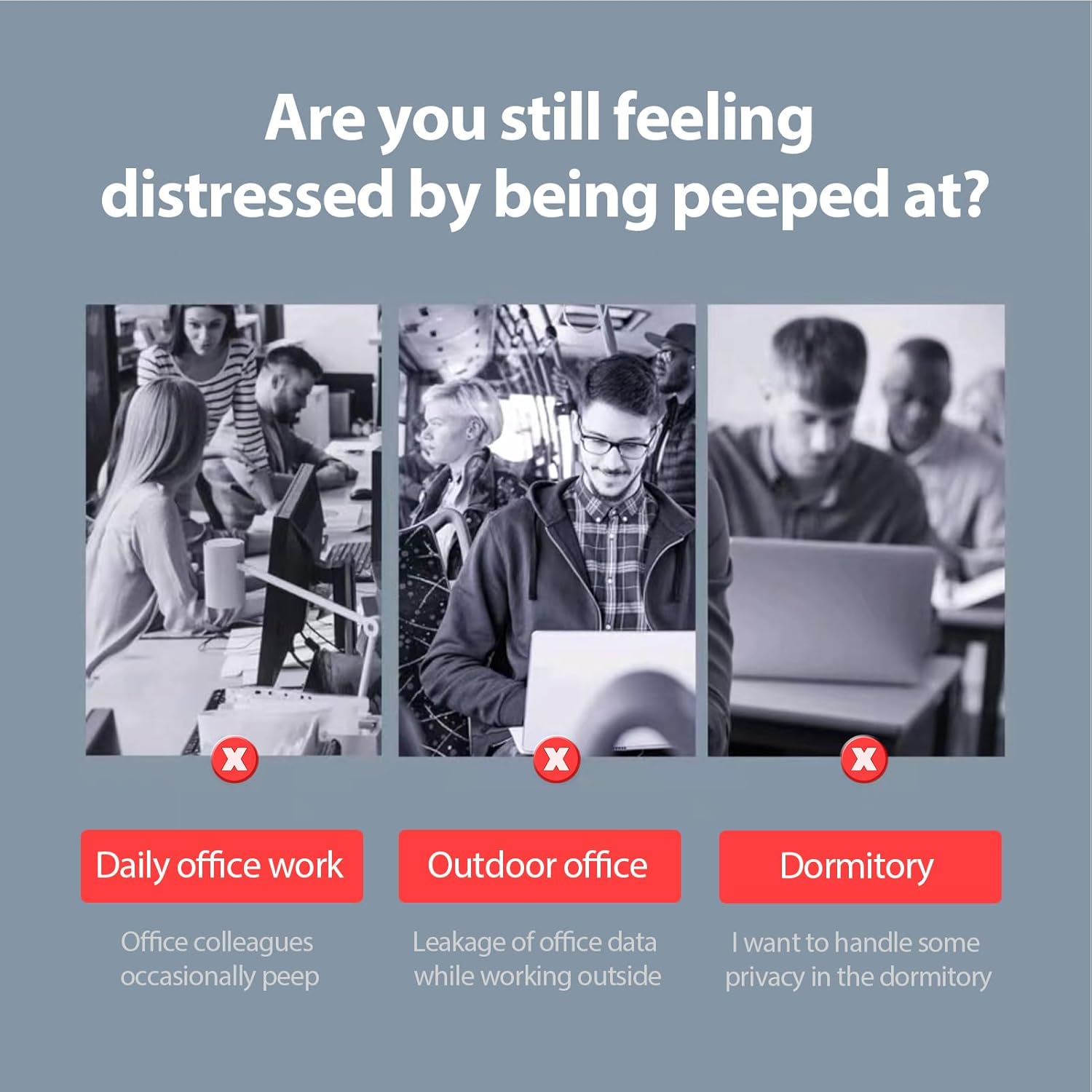 Computer Screen Protector, Anti Peeping Anti Blue Light with Scratch Acrylic for 14 to 27 Inch PC Monitors (24 inch)