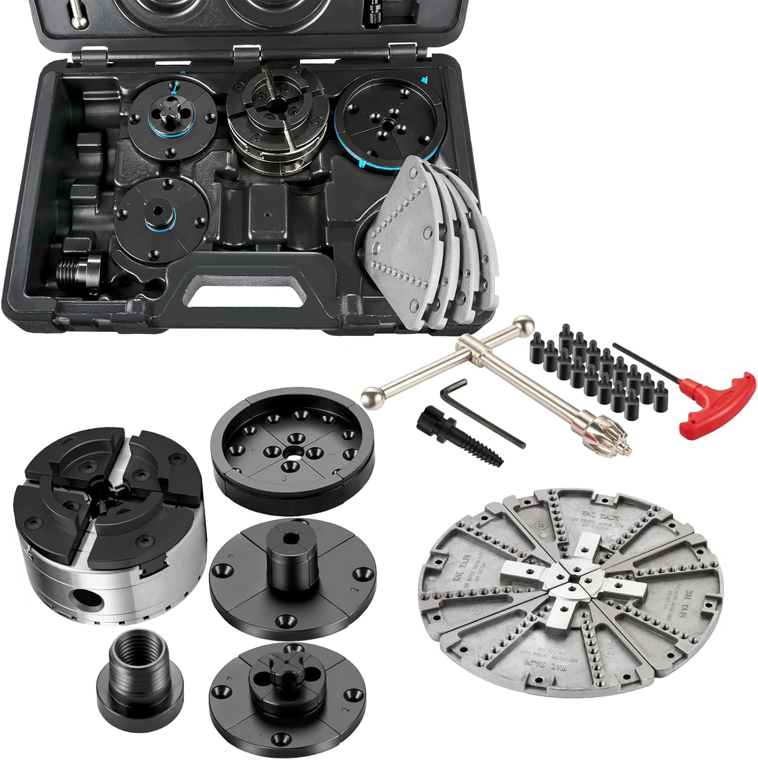 VEVOR Lathe Chuck 3.75inch Woodturning Chuck 4 Jaws Lathe Chucks Set