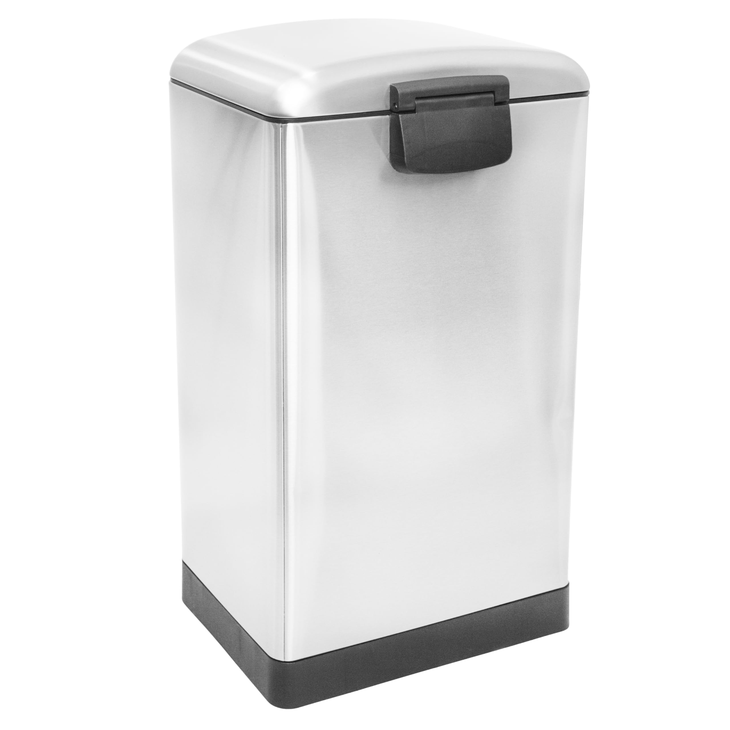 Kitchen Move Cubo de Basura de Cocina con Pedal Vintage Greenwich, de 40 L, en Acero Inoxidable con Cubo y Tapa abombada