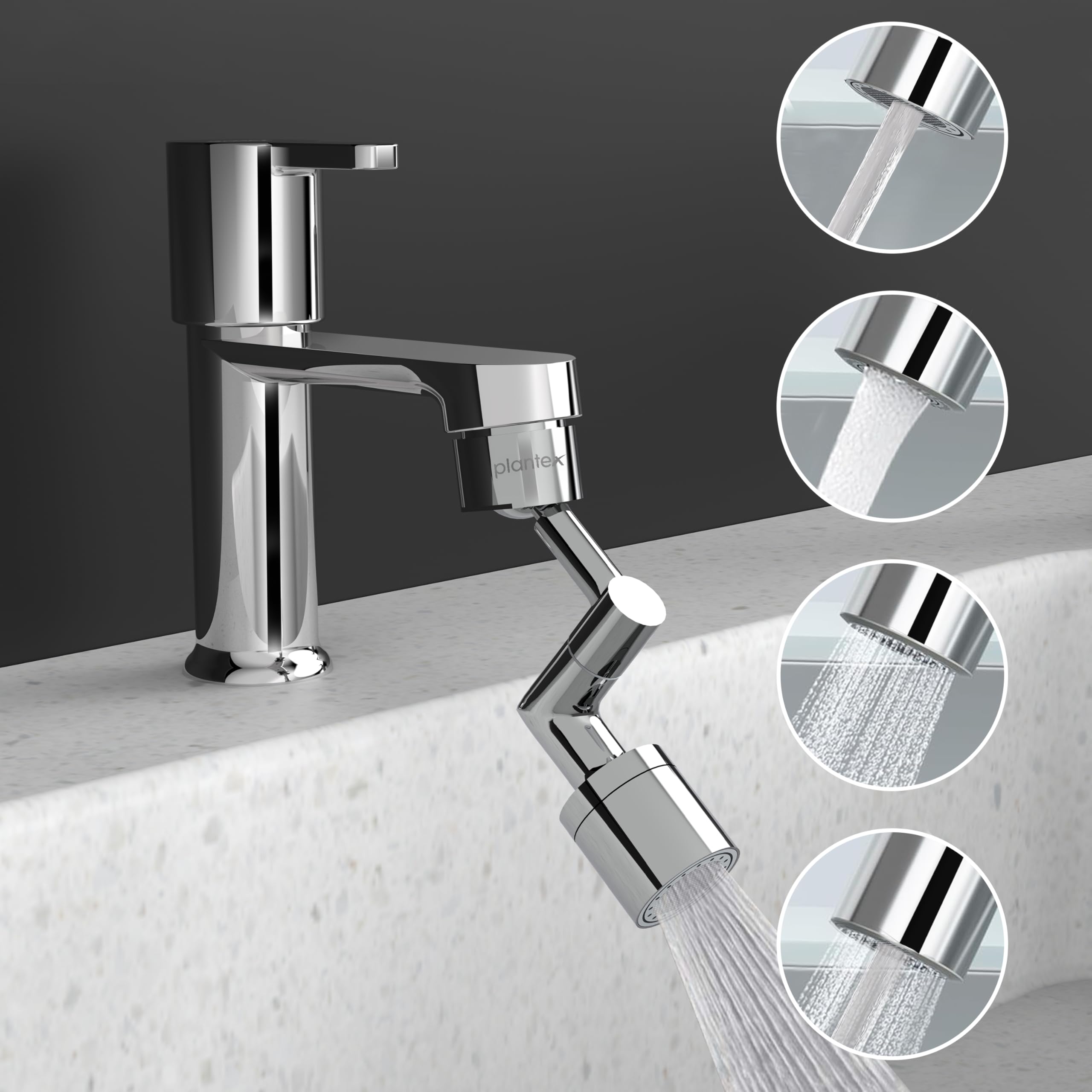 Plantex Solid Tap Aerator/360° Swivel Kitchen Sink Faucet Aerator/Tap extension for Kitchen Sink/Anti-Splash Movable Extender for Tap(XL-2042/Chrome) (B0DC5D88M4) Amazon Price History, Amazon Price Tracker
