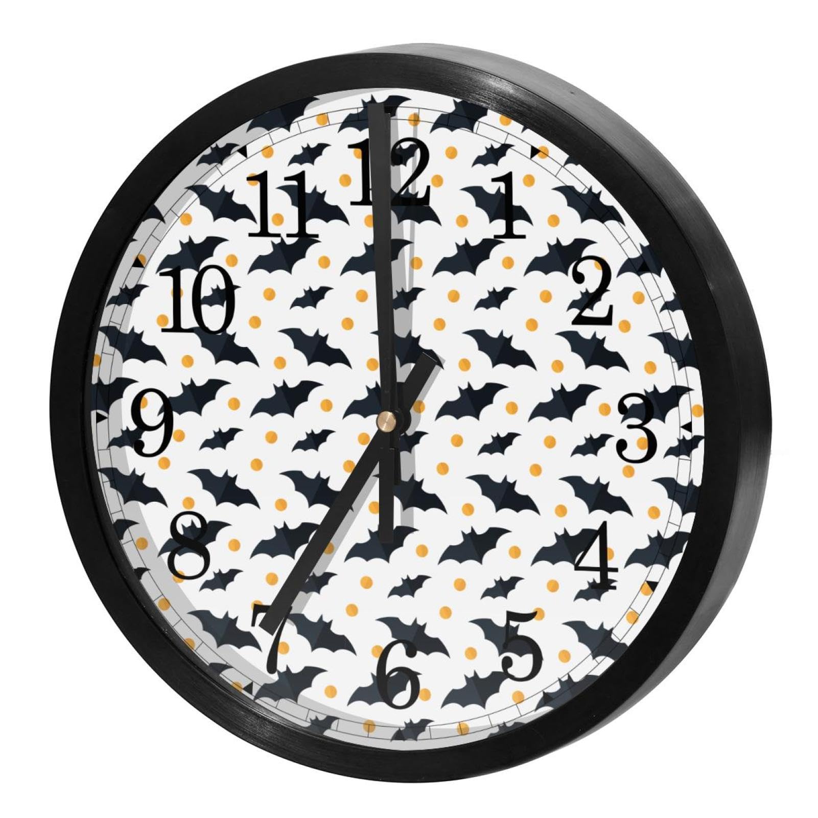 Horloge murale ronde pour maison et école au style graphique