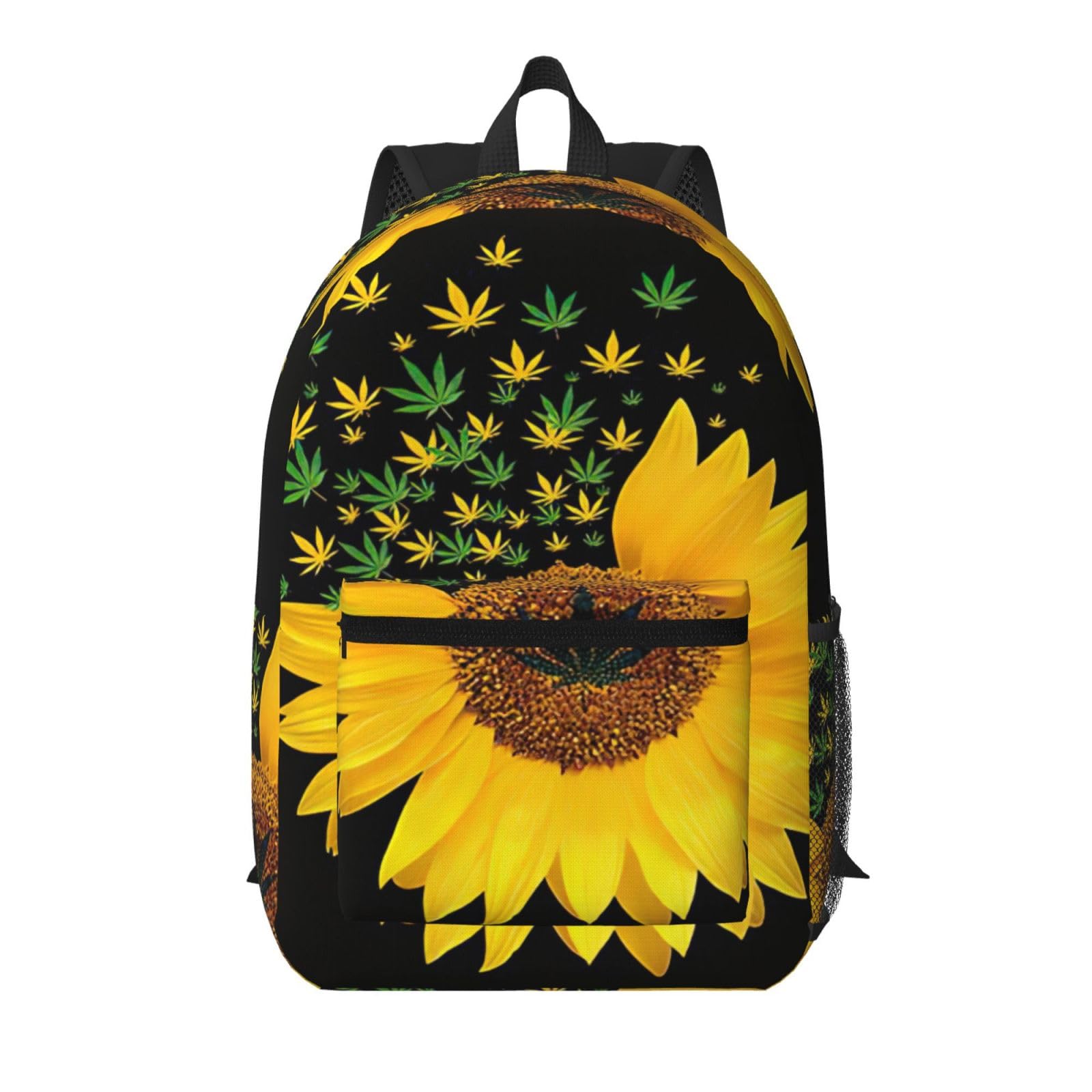 Sac à dos pour ordinateur 43,2 cm noir avec poches et motif floral de voyage - 8
