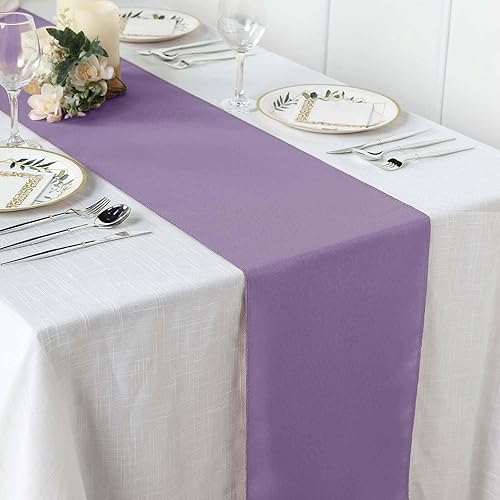 Miniatura 2 de Efavormart - Camino de mesa de poliéster de alta calidad con amatista violeta para bodas, fiestas de cumpleaños, banquetes, decoración, ajuste