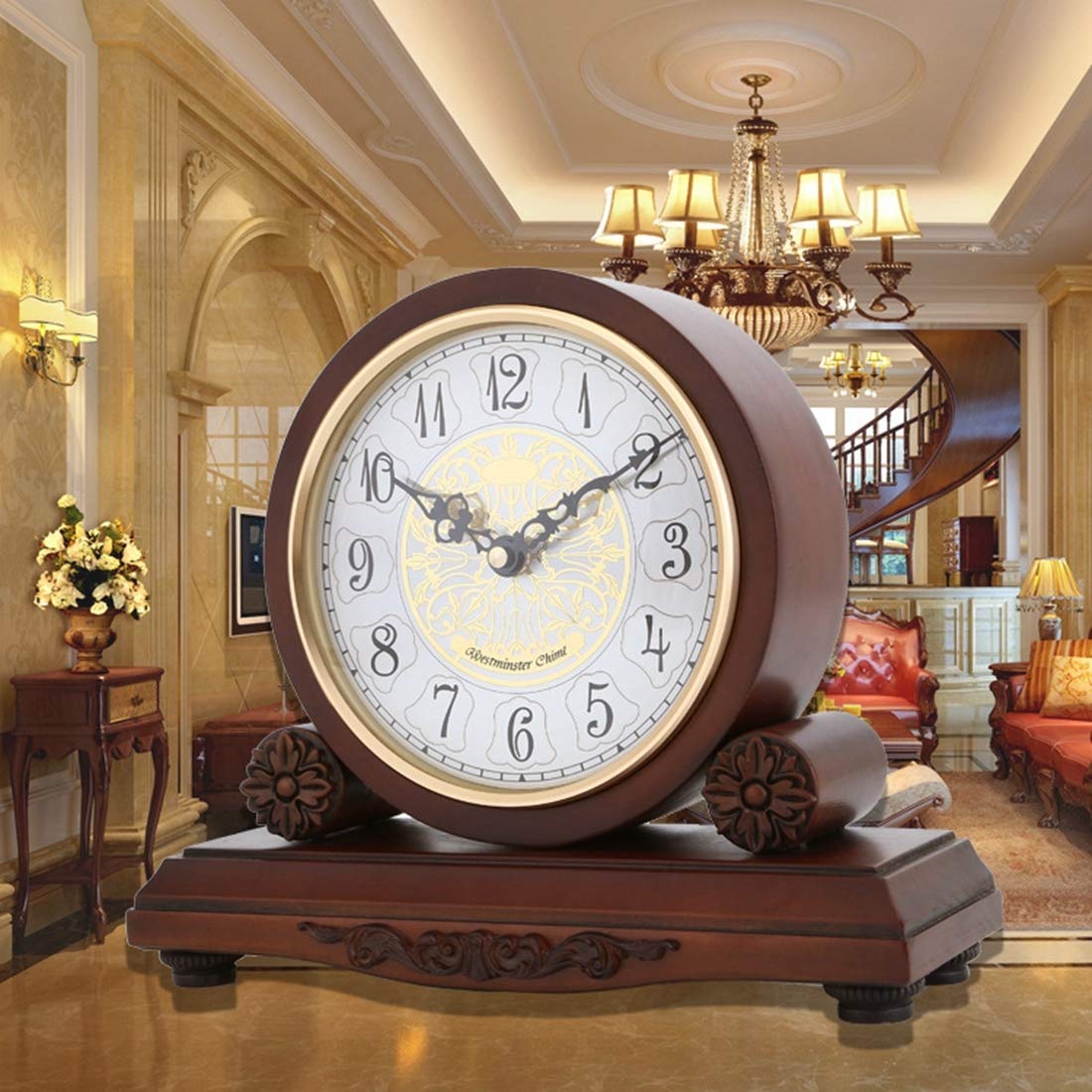 HORLOGE MURALE EN Bois Tilleul Bureau Digitale Suspendue Décorative