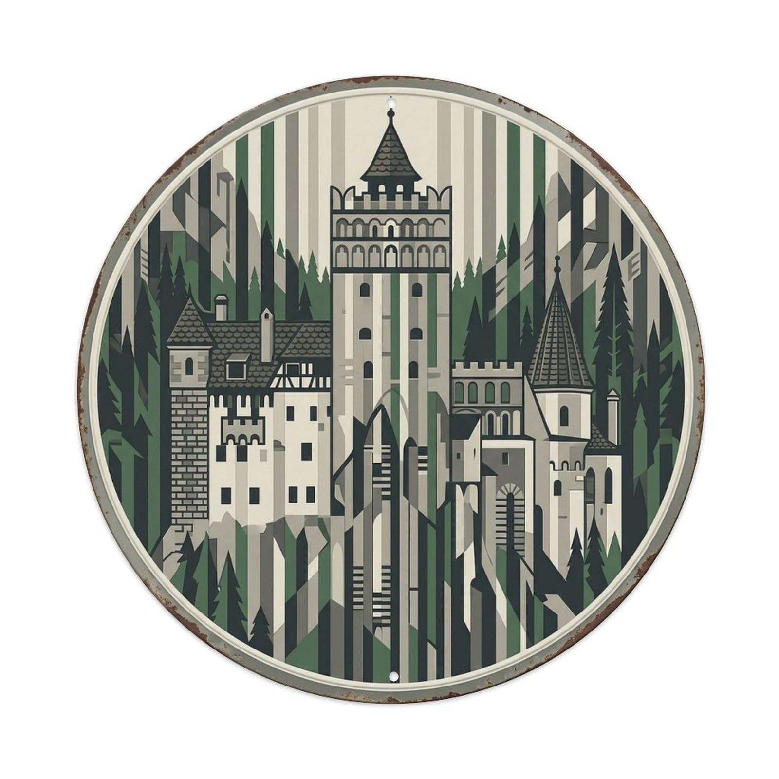 Transylvania Macro Castle Travel Metal Tin Sign
