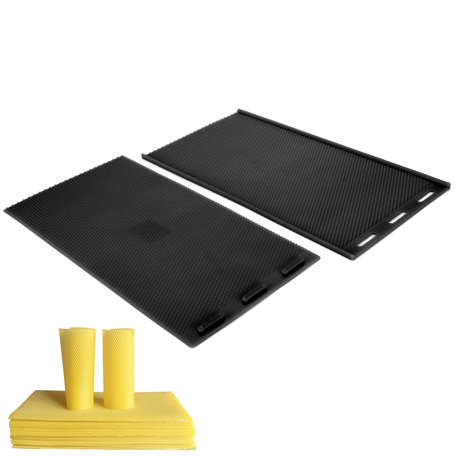 Stampo in Foglio di Cera d'api, Stampo in Foglio di Cera d'api Forniture per Apicoltura Motivo Rialzato Goffratrice per Pressa in Cera d'api per Forniture per Apicoltore (Nero)