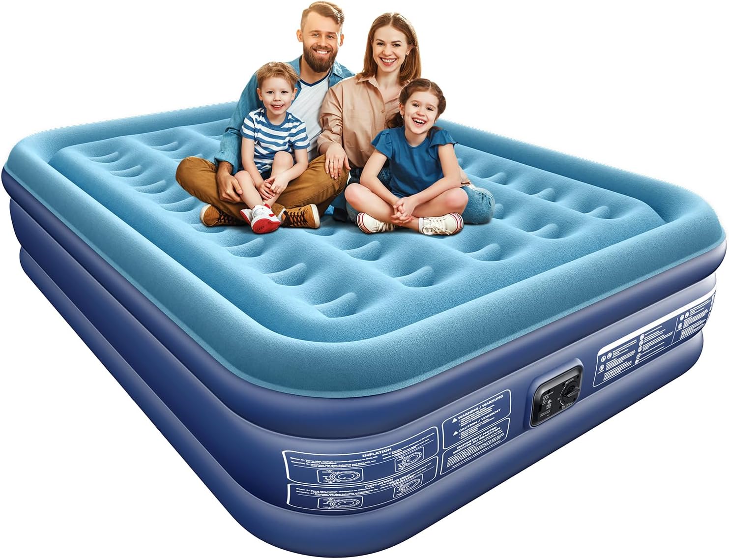 NXONE Twin Air Mattress With Built-in Pump – 13 Inch Inflatable Airbed For Camping, Guests, Quick Inflation/Deflation