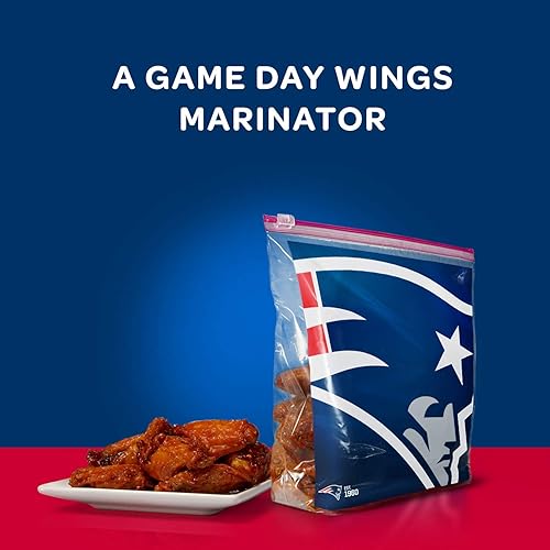 Miniatura 4 de Ziploc Bolsas de almacenamiento con cierre deslizante, con diseño de la NFL, galón, 305562, 1