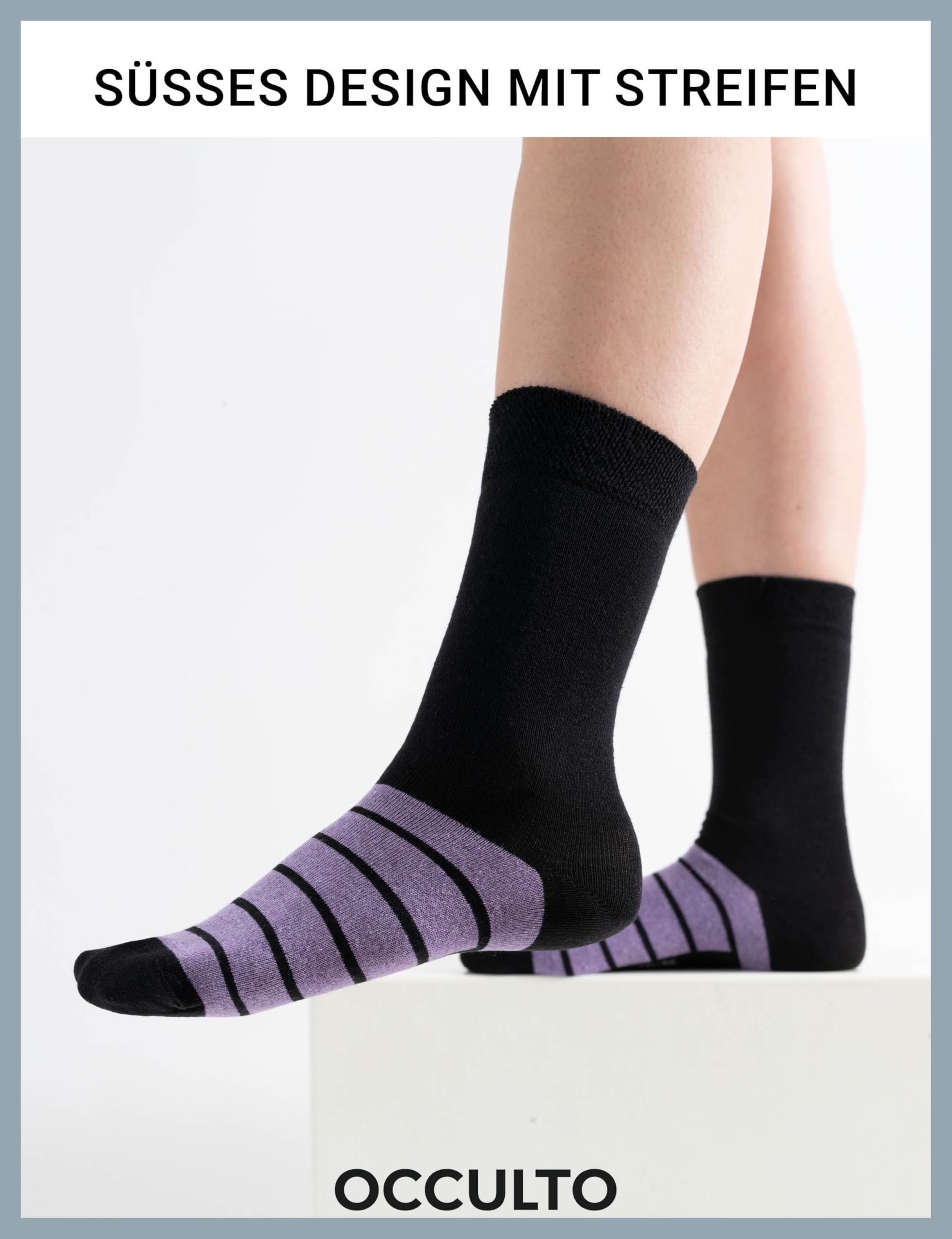 Occulto Damen Farbige Socken 10er Pack (Modell: Laura)