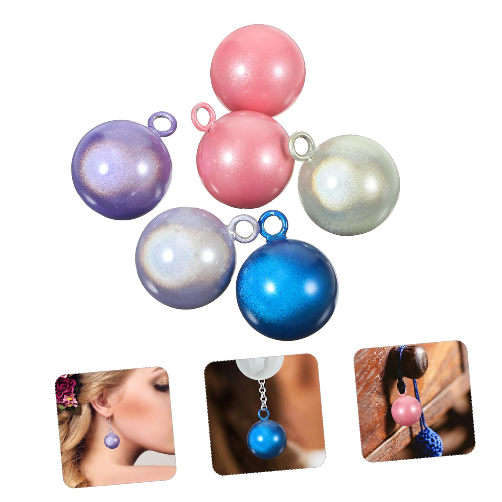 Zerodeko 3 Set Di Campanelli Per Porte Sospesi Piccoli Campanelli Artigianali Rotondi Pendenti Decorativi in ​​stile Giapponese Per Decorazioni 6 Pezzi * 3