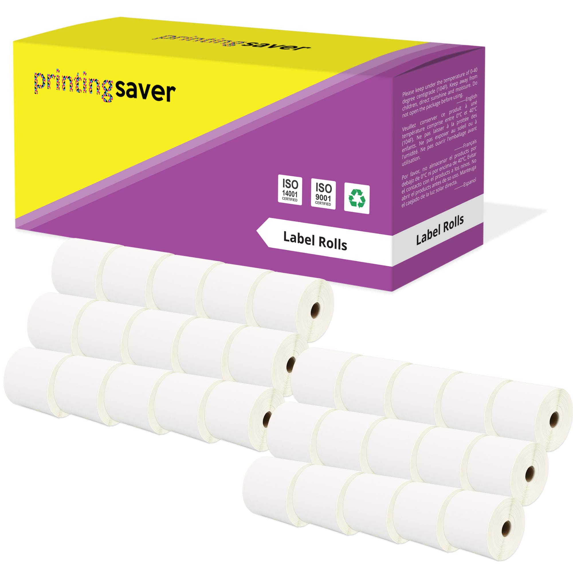 Printing Saver 100 x 150 mm 30 Compatibles Étiquettes thermique direct (500 Étiquettes par Rouleau) pour Zebra Toshiba Citizen Sato Honeywell Intermec Datamax CAB Eltron Godex Orion Wasp Etiqueteuses