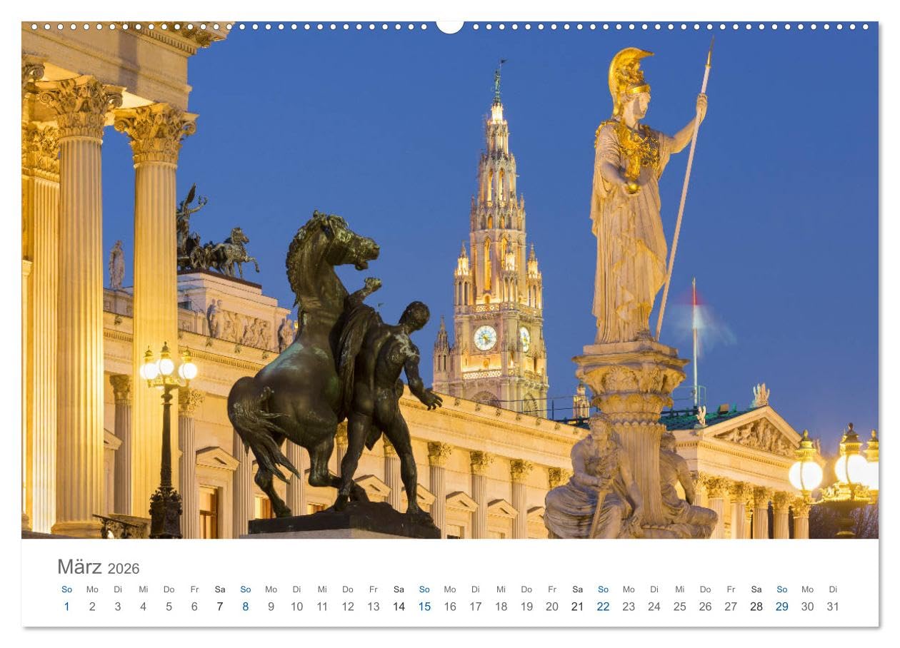 Traumhaftes Wien 2026 (Wandkalender 2026 DIN A2 quer), CALVENDO Monatskalender: 12 atemberaubende Fotografien aus dem facettenreichen Wien (CALVENDO Orte)
