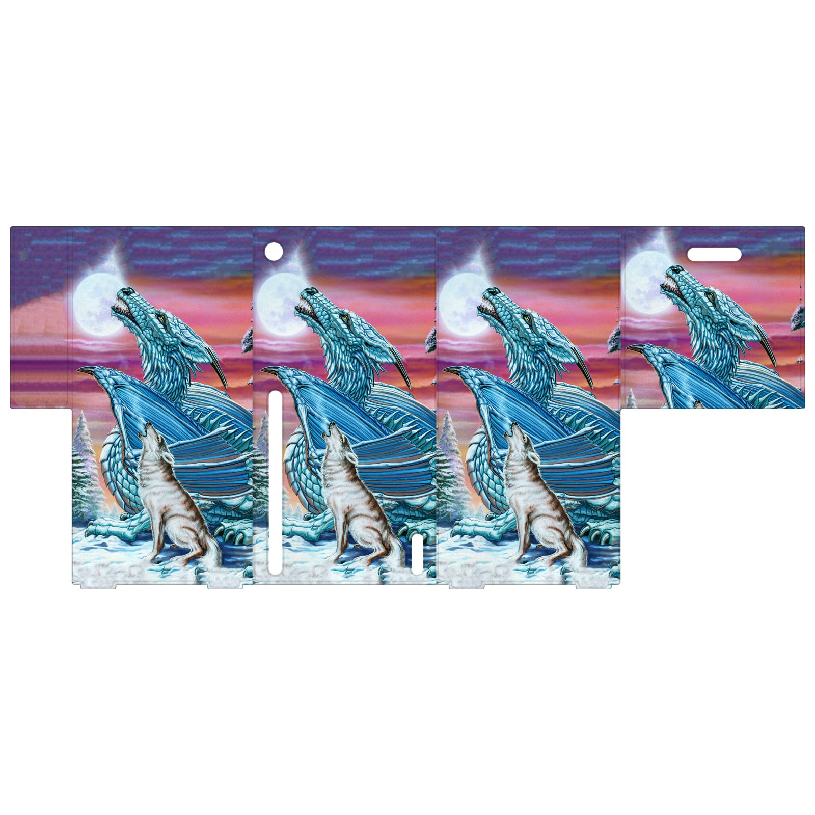 Head Case Designs Sous Licence Officielle Ed Beard Jr Lune De Loup De Chanson De Lune Dragons Enveloppement De Console De Jeu Et Skins Pour Manette De Jeu Ensemble compatible avec Xbox Series X