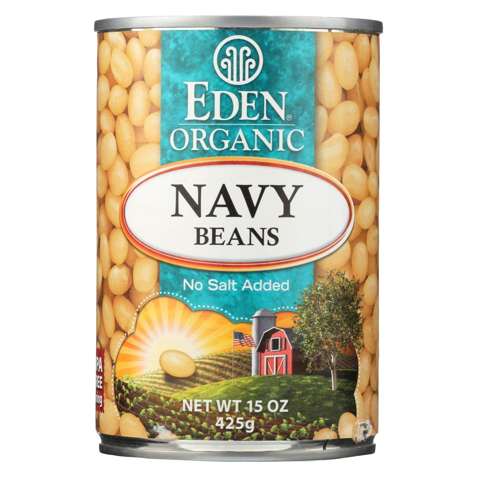 EDEN FOODS BEAN CAN NAVY NS ORG, 15 OZ