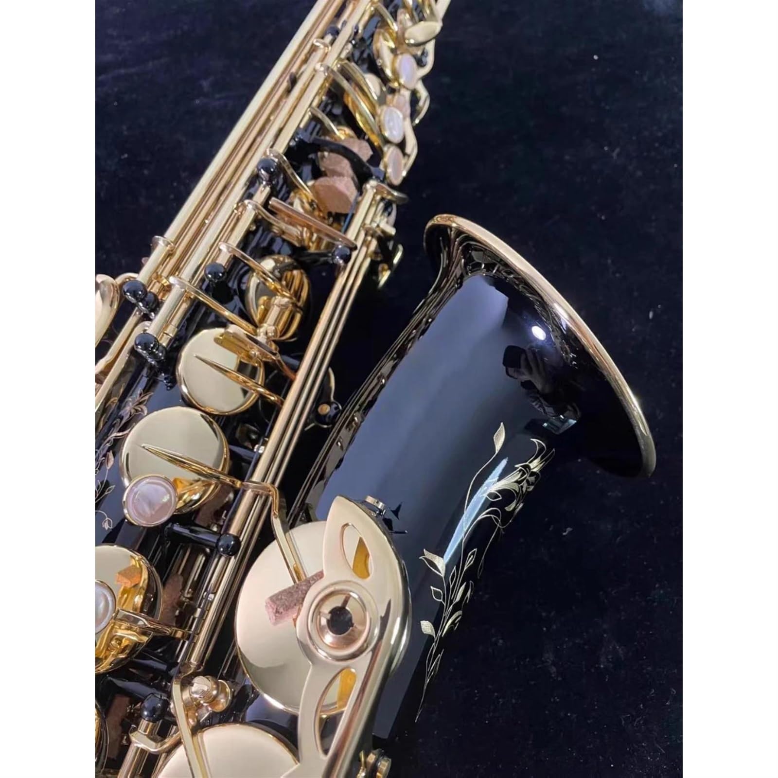 sassofono Sassofono Contralto Mib Nichel Nero Oro Sax Contralto Professionale Sassofono Jazz Strumento A Fiato (Color : Leather bag)