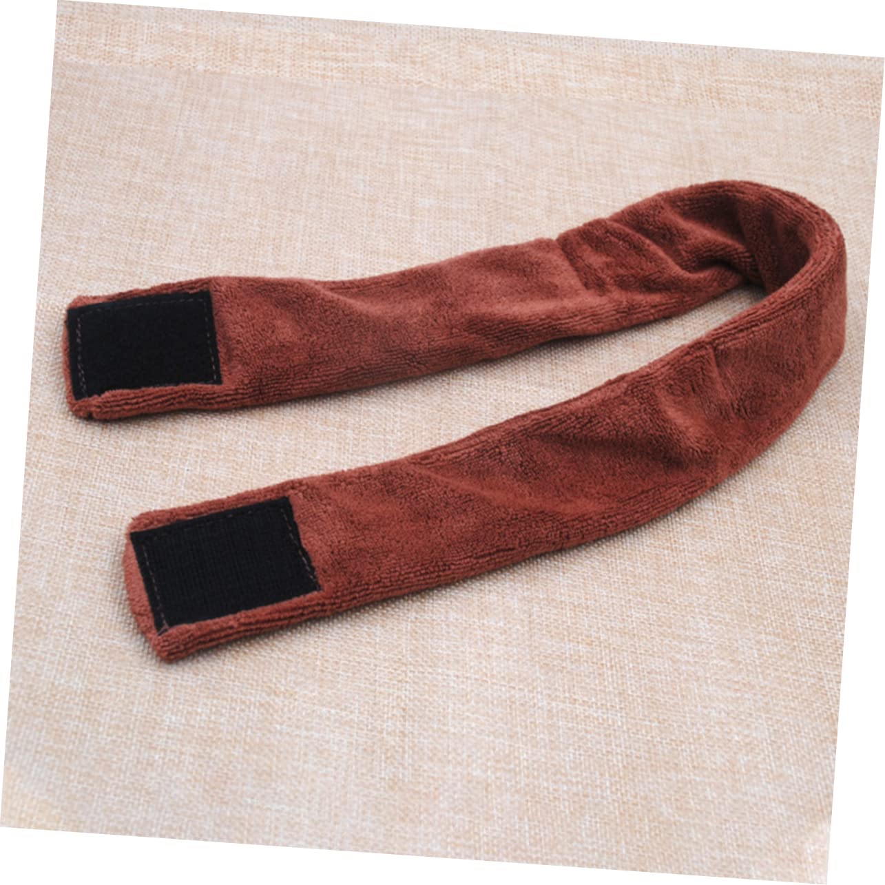 FOMIYES 6piezas Toalla Absorbente Para Cabeza Set De Pañuelos De Spa Para Maquillaje y Peluquería Soporte Color Café Para Casa y Salones