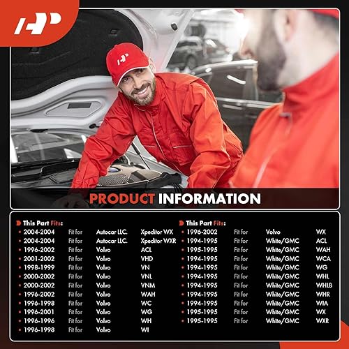 Miniatura 2 de A-Premium Compresor de CA con embrague compatible con los modelos Volvo, White y GMC ACL, VNVNLVNM, WCWGWHWI, ACL, J9C0 y más, para compresor SD7H15