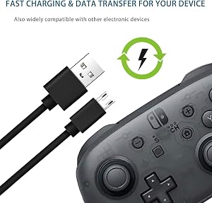 Compatible for Xbox one Controller Quick Charger Charging Cable, Micro USB 2.0 Data Sync Cord Compatible for Xbox one S/Xbox one X Controller Wire (10FT)