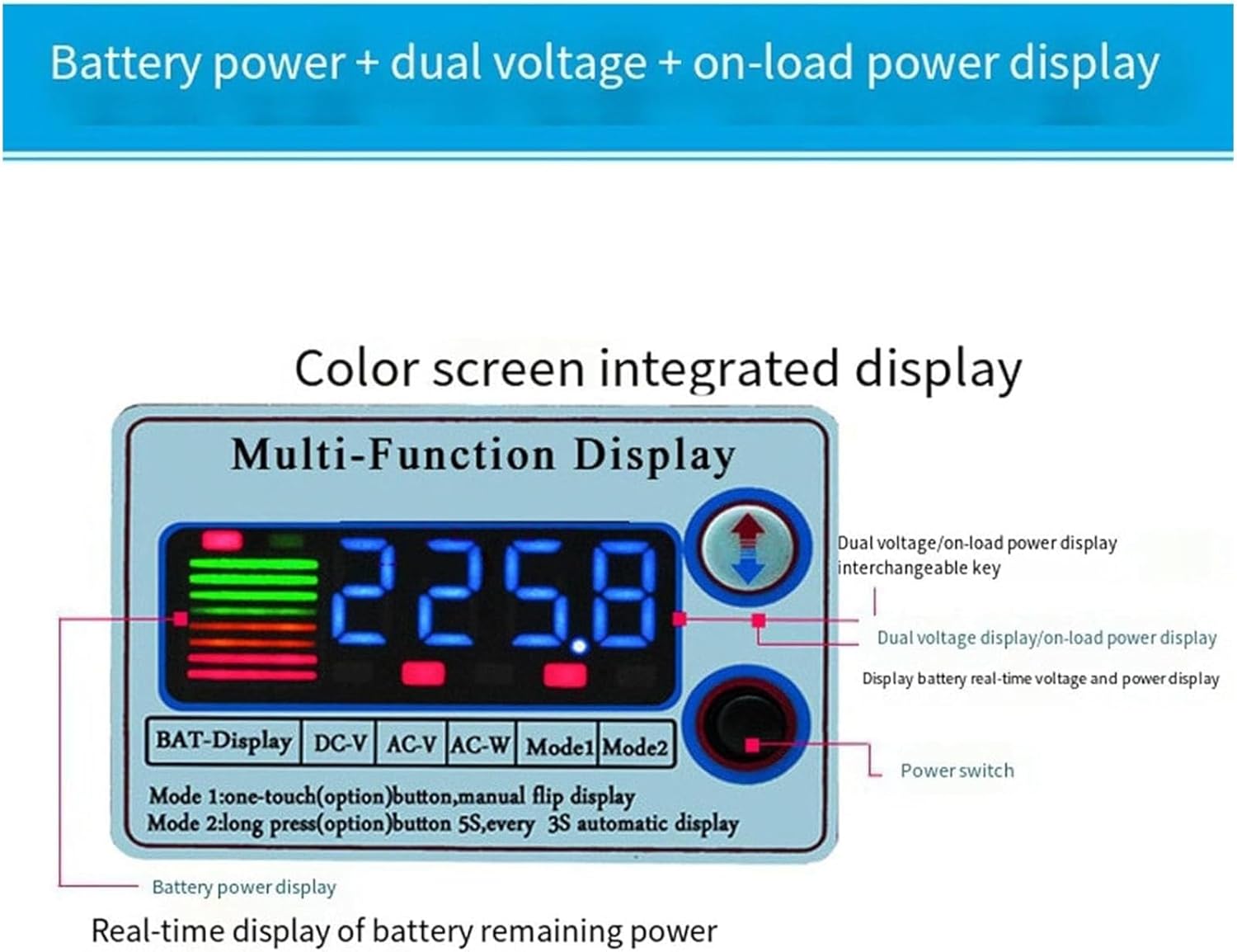72Vto110v Pure Sine Wave Inverter 5000W Peak 12V 48V 72V DC to 110V 220V 230V 240V AC Power Solar Inverter Converter, for Truck, Camping, and Home(60Hz),72V to 220V(60Hz)