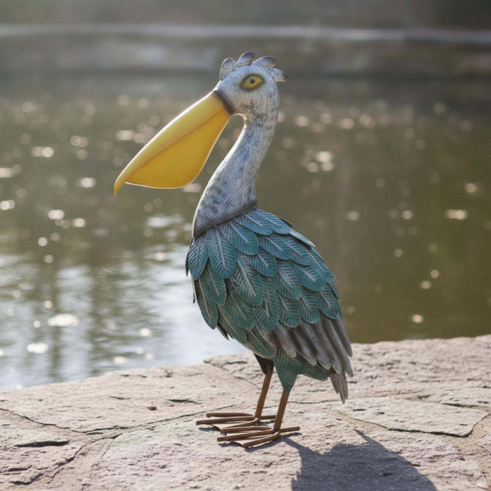 Figur wetterfest Metallvogel naturgetreu Gartenfigur aus für Gartenliebhaber