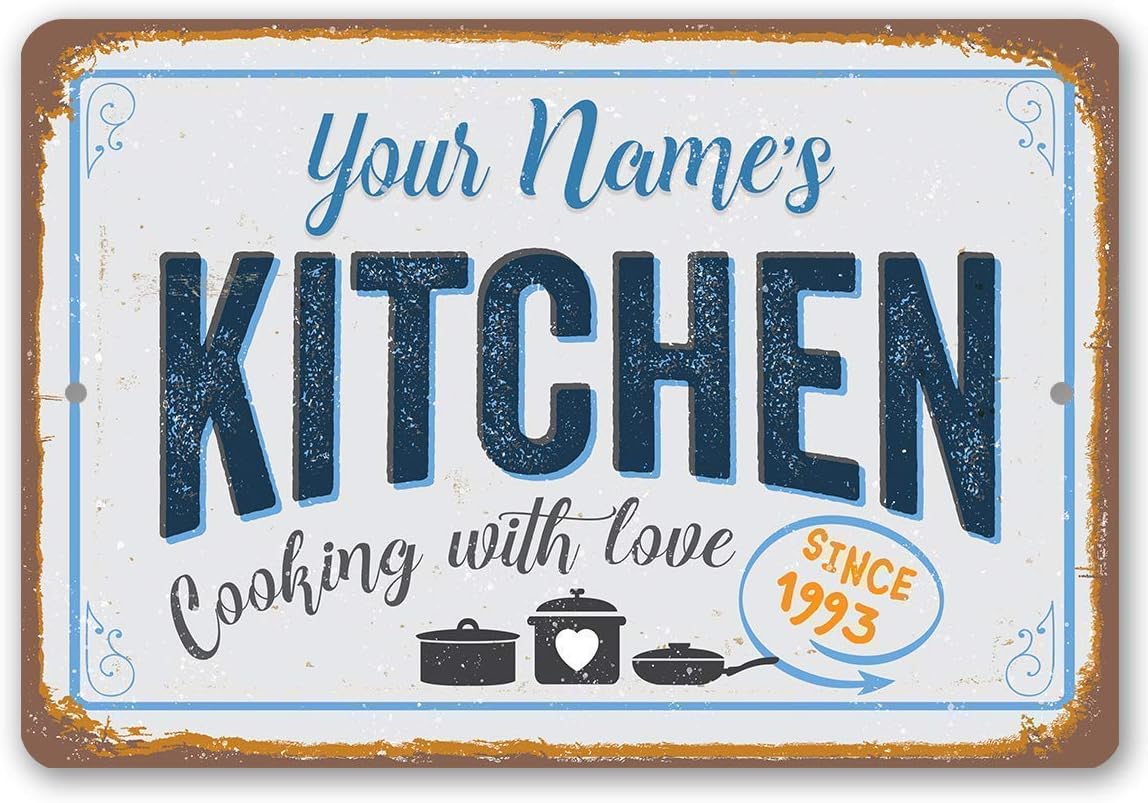 Kitchen Decor and Accessories - Personalized - Kitchen - Metal Sign - Indoor/Outdoor - Vintage Rustic Kitchen Decor, Perfect Kitchen Signs Wall Decor Farmhouse, Kitchen Wall Art Decorations