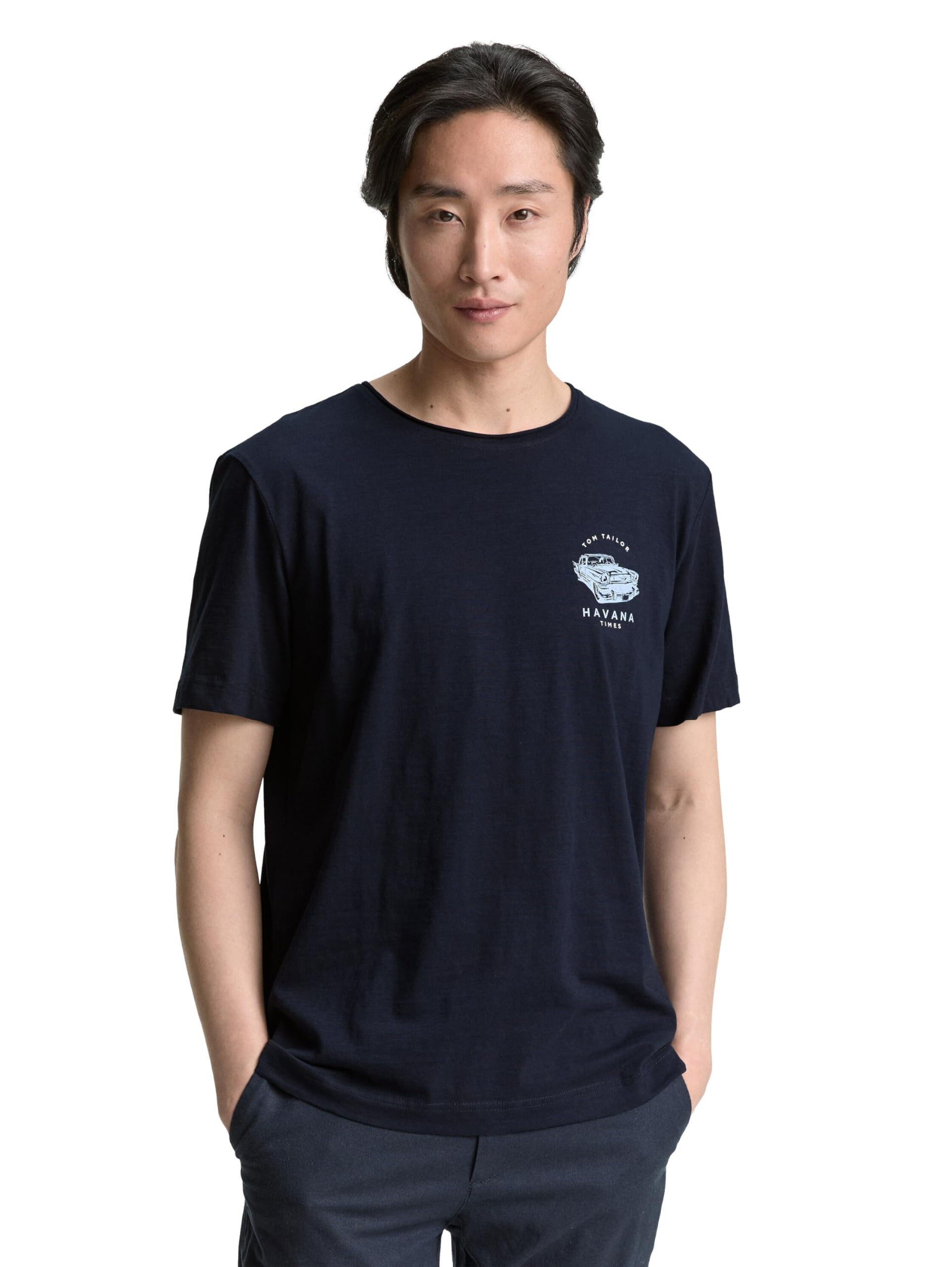 TOM TAILOR Herren Strickpullover mit V-Ausschnitt