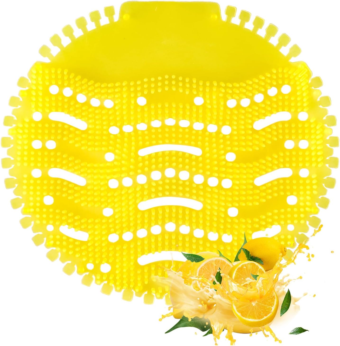 10 Pcs Urinal Screens Deodorizer, Urinal Mats Scented Splash Mat Deodorizer Fresh Pads for Toilet, Bathroom, Restaurants, Offices, Schools, Hotels (Yellow)