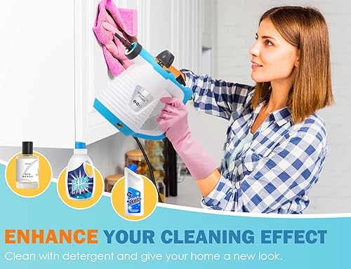 Miniatura 3 de Limpiador de vapor de mano, limpiador de vapor a presión con tiempo de calentamiento rápido con bloqueo de seguridad y 9 accesorios, limpiador de