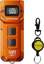 Nitecore TUP2 MCT Three Temperature EDC 1200 Lumens Retractable Alloy Key Ring Flashlight (Orange)