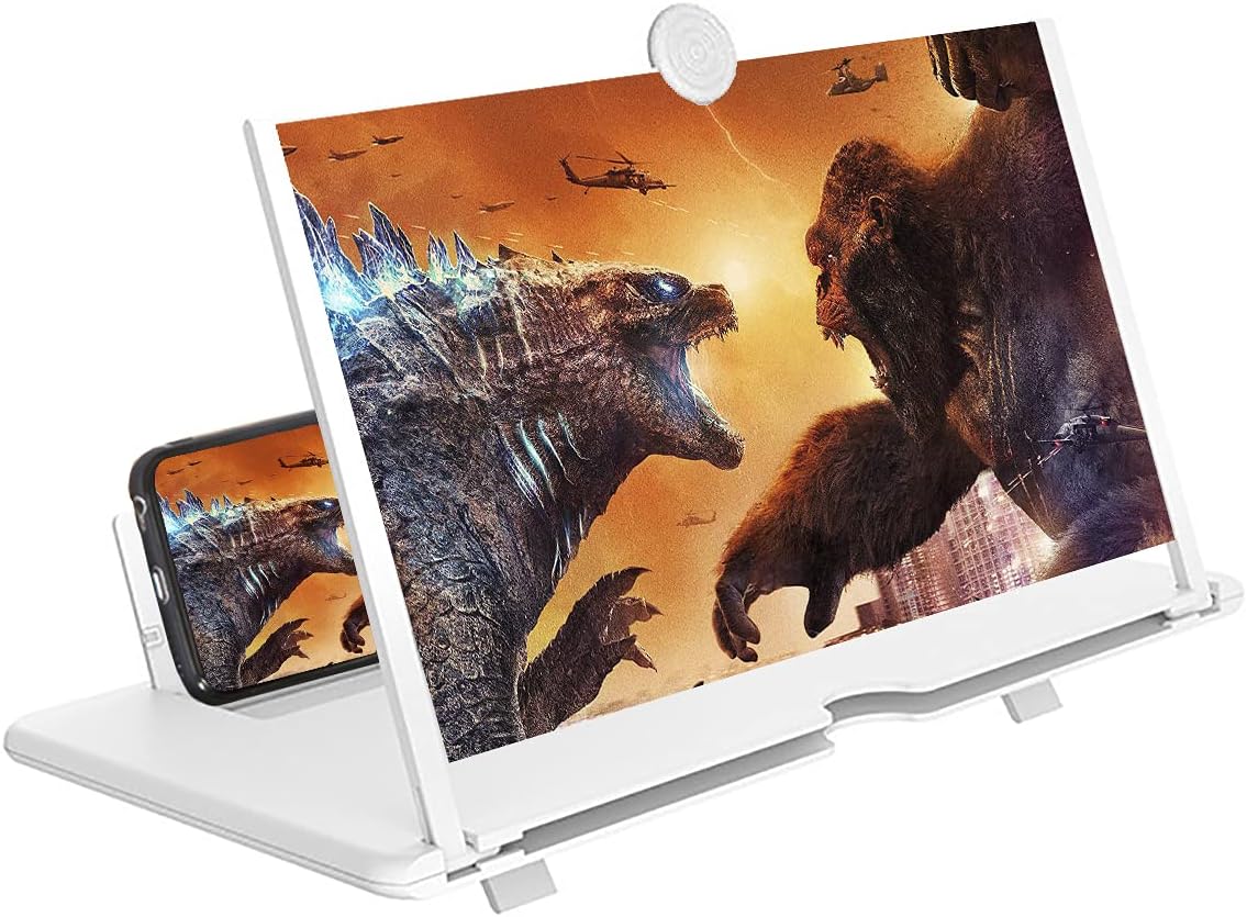 16 inch Phone Screen Magnifier, Screen Magnifier for Cell Phone, Smartphone Foldable Screen Magnifier, Mobile Phone Amplifier Fit for All Smartphone Black