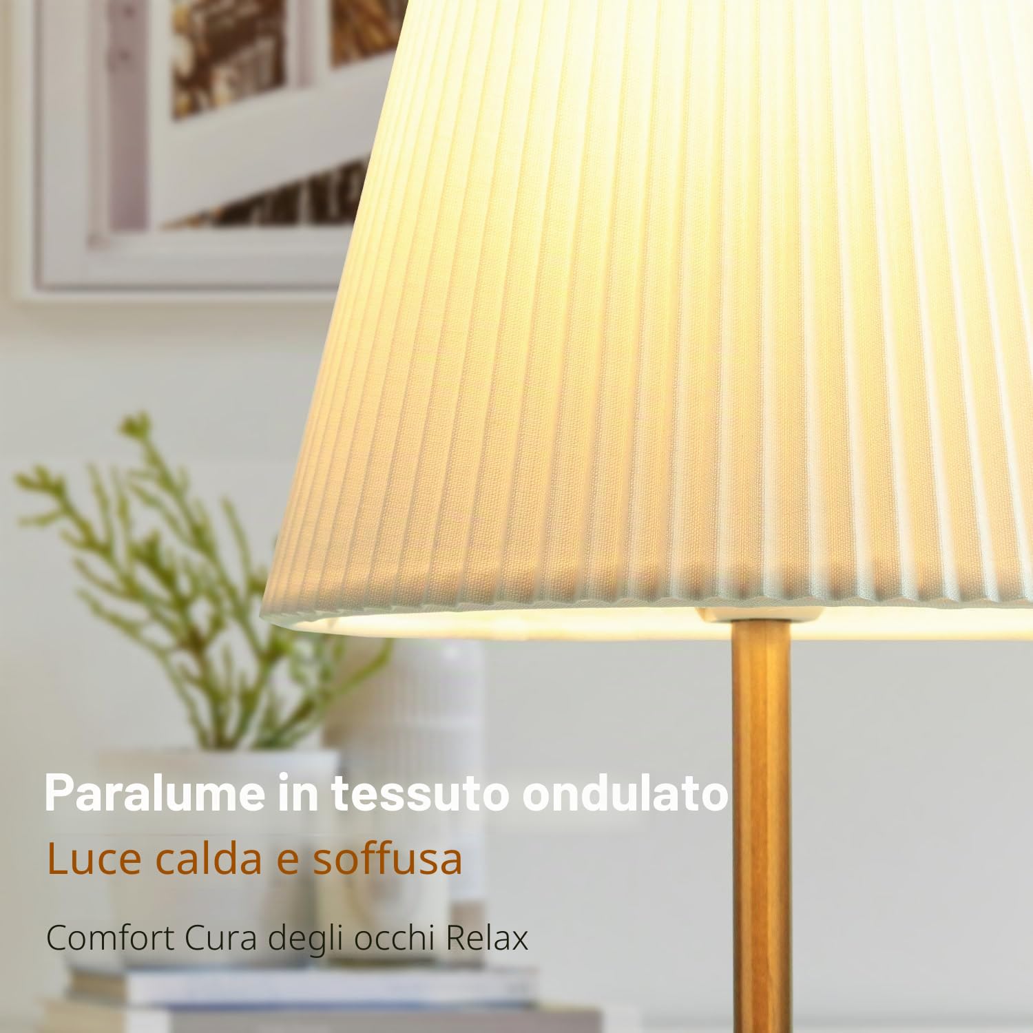HSLighting Lampada da Tavolo Senza Fili, Touch Senza Fili Abat-jour Lampada da Scrivania Portatile con Regolazione Continua della Luminosità Lampada da Comodino per Sala da Pranzo Hotel Bar (Retrò)