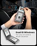 RFID Wallet for Men with Pop Up Card Holder, 2 ID Windows & Cash Slot | Bifold, Smart Minimalist Slim Mens Wallet, 12-13 Cards, Front Pocket Wallet, Magnetic Closure, Leather, Gift Box