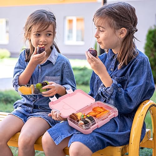 Miniatura 5 de JOYHILL Lonchera para niños, lonchera Bento a prueba de fugas con 4 a 6 compartimentos, contenedores de almuerzo sin BPA Bento Box para adultos y