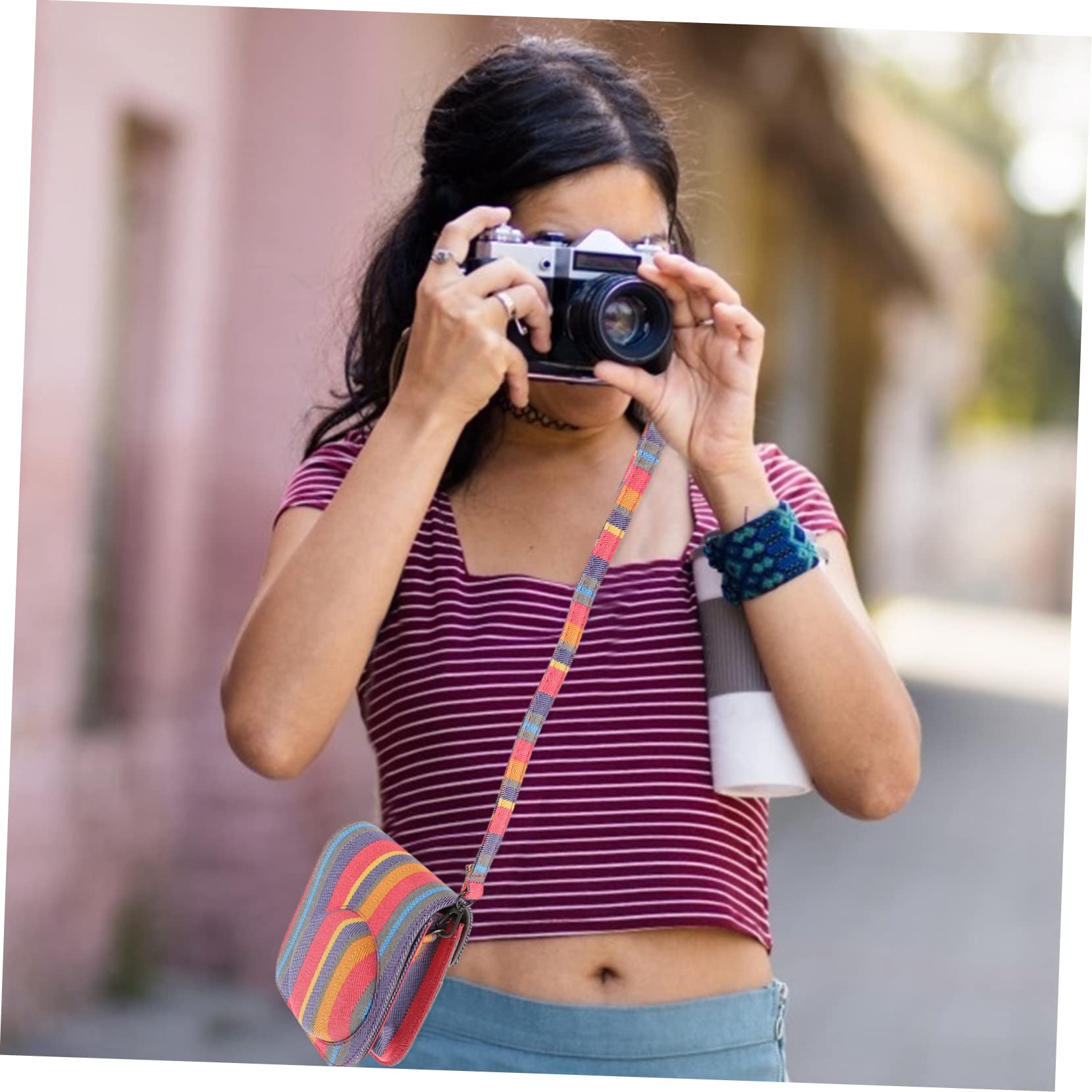 Gatuida 2pezzi Custodia Protettiva Per Fotocamera Istantanea Mini Borsa Da Viaggio Colorata Con Tracolla Design Elegante e Funzionale Protezione Da Graffi e Danni