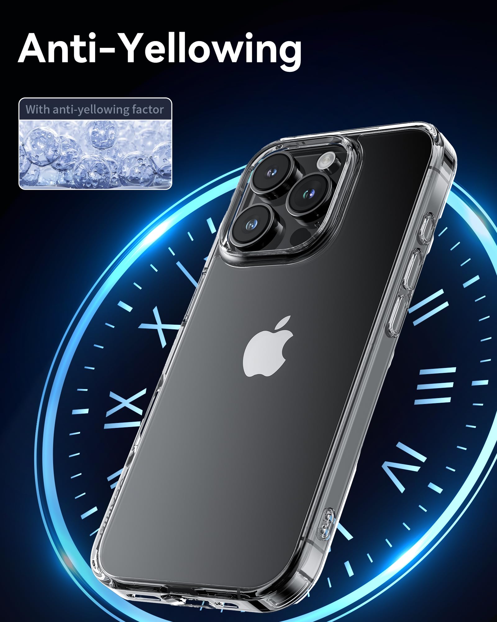 Coque IPhone 16 NIMASO Transparente 6,1" Compatible MagSafe - Protection Militaire Anti-Choc, Anti-Jaunissement, Magnétique