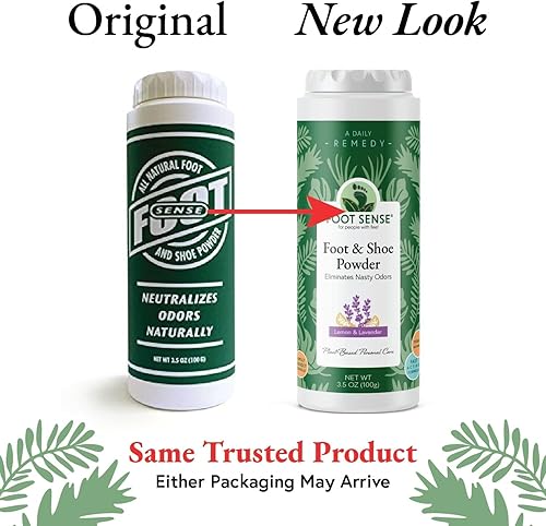 Miniatura 3 de FOOT SENSE Polvo natural para pies y zapatos, desodorante para pies, sin talco, eliminador de olores, desinfecta y desodoriza, de larga duración