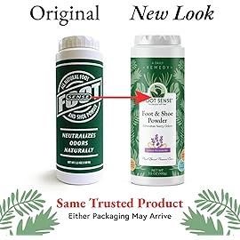FOOT SENSE All Natural Foot & Shoe Powder, Foot Deodorant, Talc-Free, Odor Eliminator, Disinfects & Deodorizes, Long-Lasting up to 6 Months Safe for Men, Women, Kids, Athletes, 50g (4 Pack)