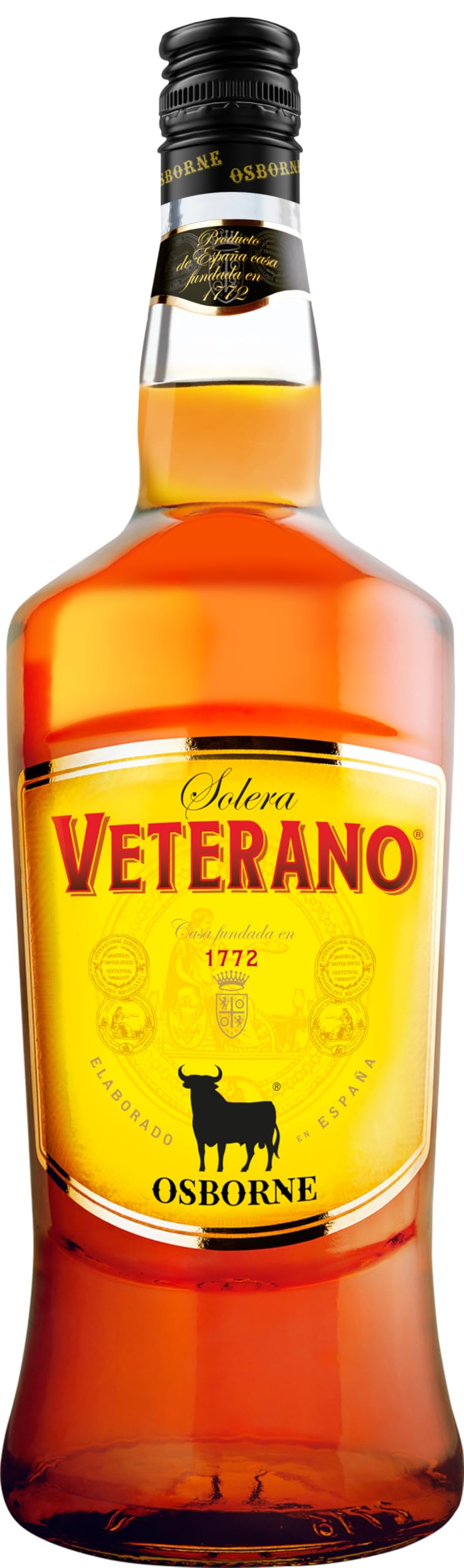 Osborne Veterano – Hochwertige Spirituose aus Spanien hergestellt nach dem Solera-Verfahren mit 30% vol. (1x 3,0l)