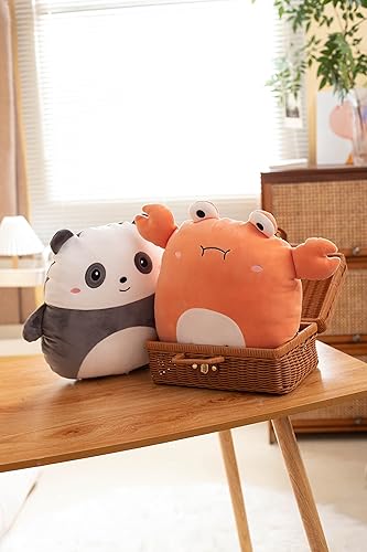 Vista 85 de Suave almohada plana de peluche de panda para abrazar, lindo panda negro, juguetes de peluche para niños, cojín de anime para cumpleaños, día de San