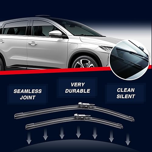 Miniatura 6 de Limpiaparabrisas de repuesto de 22 pulgadas + 21 pulgadas para Cadillac STS 2011 2010 2009 2008 2007 2006 2005 para todas las estaciones (juego de