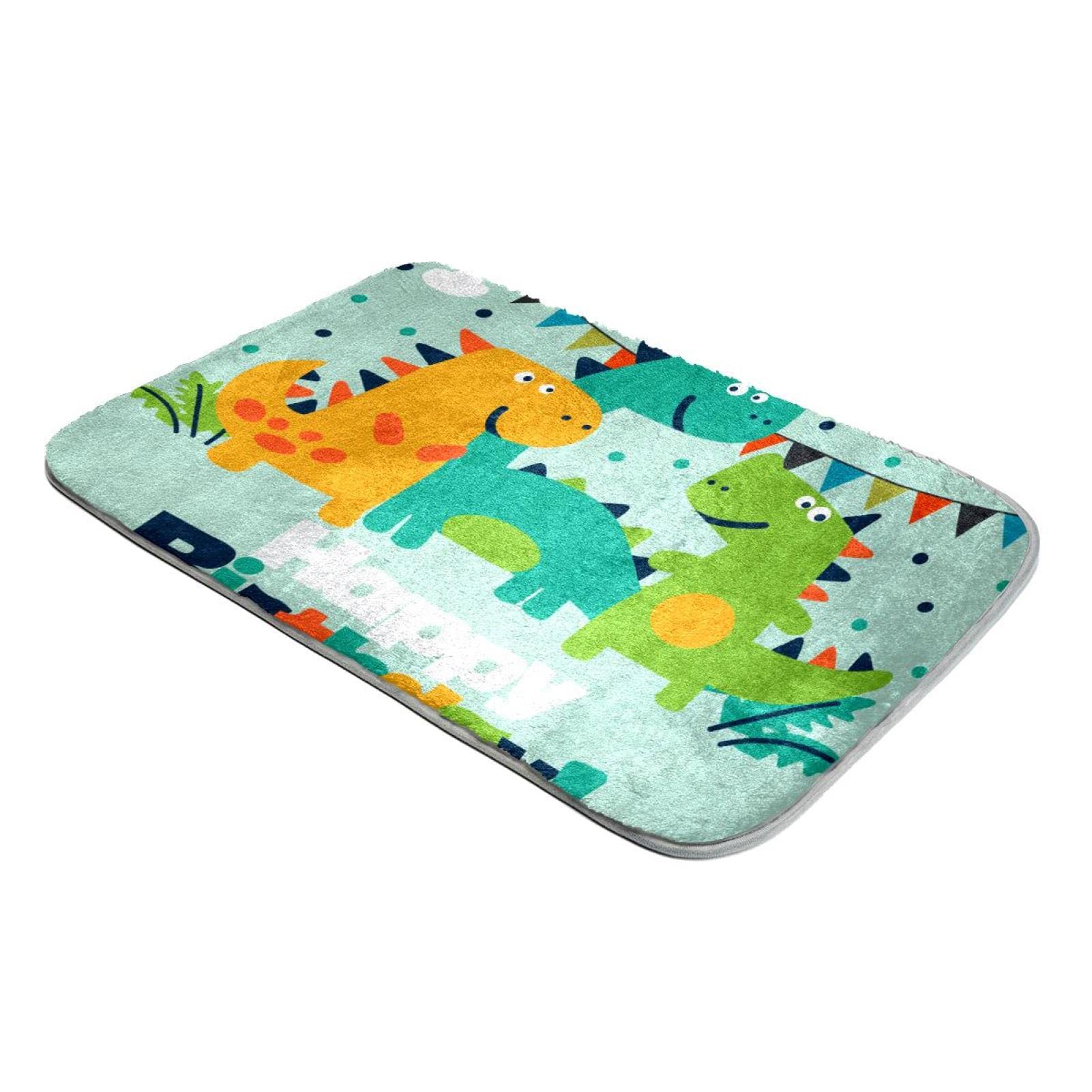 Tapis dinosaure en fausse fourrure douce pour chambre d'enfant