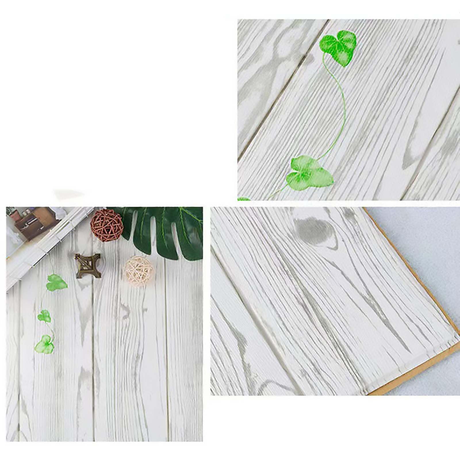 Tapeta z cegły 3D – 10 szt. teksturowanych paneli ze sztucznego drewna, samoprzylepna pianka do dekoracji wnętrz, 70 x 90 cm, pokrycie 67,8 metrów kwadratowych (orzech włoski)