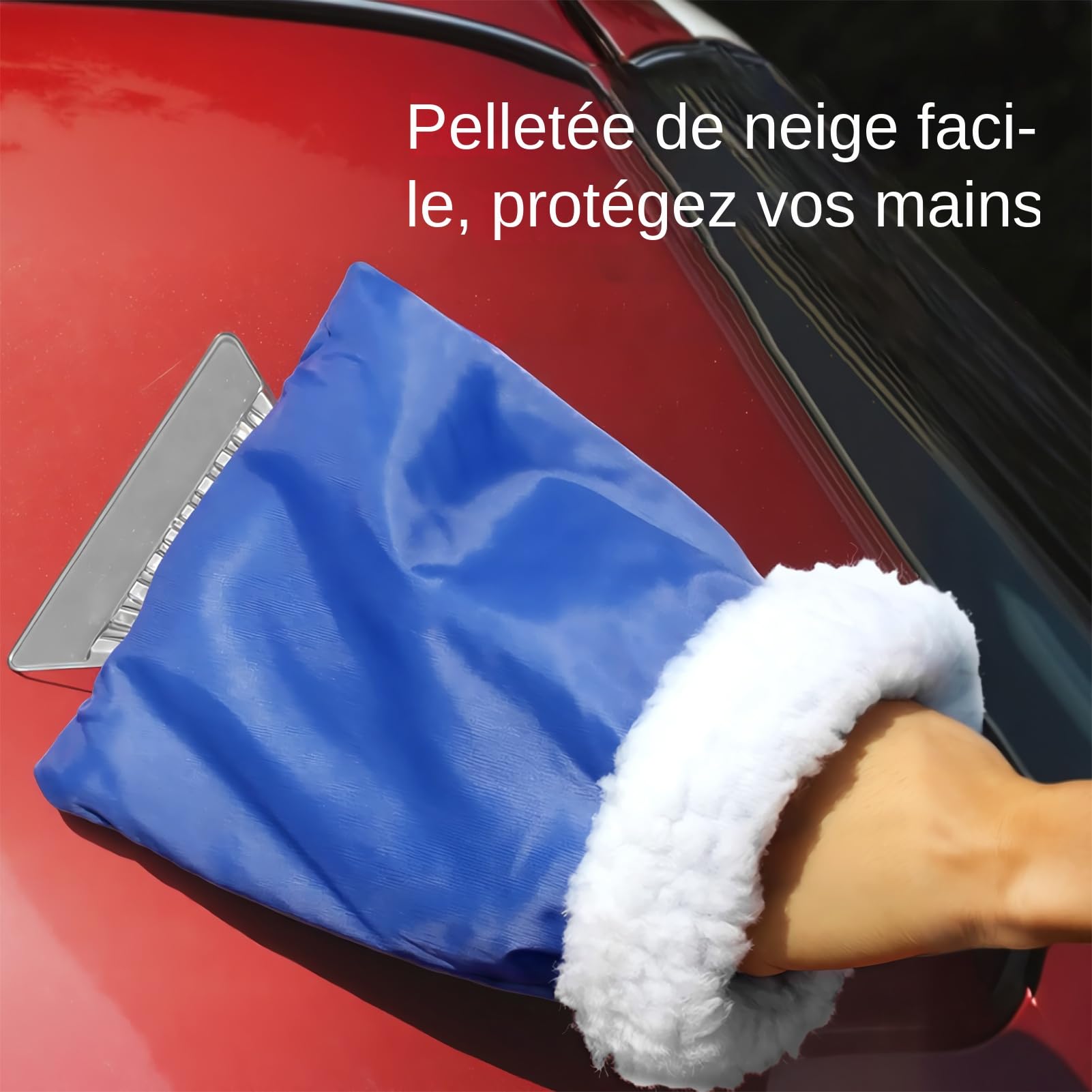 Raschietto per ghiaccio per parabrezza auto, raschietto invernale per parabrezza auto e ghiaccio, strumenti di pulizia, raschietto anti-graffio per , campeggio, auto, SUV, furgone da viaggio Hi