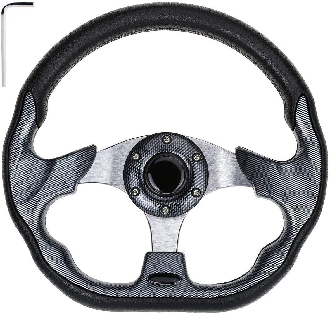 Buy LEAPGOMAX Golf Cart Steering Wheel or Golf Cart Steering Wheel Adapter Chrome Hub for EZGO