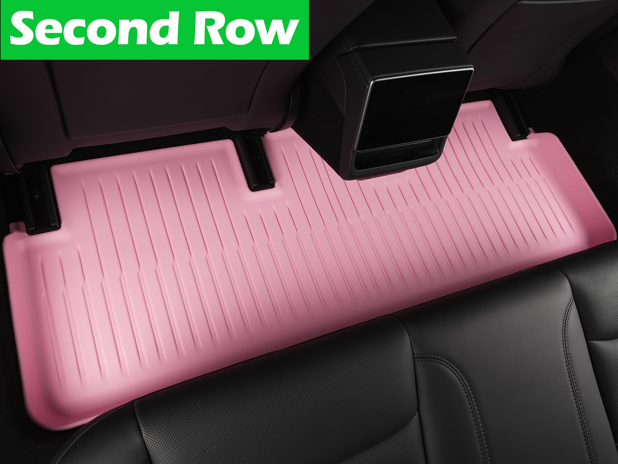 SHARGGE Floor Mats for 2026 2025 2024 Tesla Model 3 Highland All Weather Cargo Liners Pink XPE Carpet — view 3