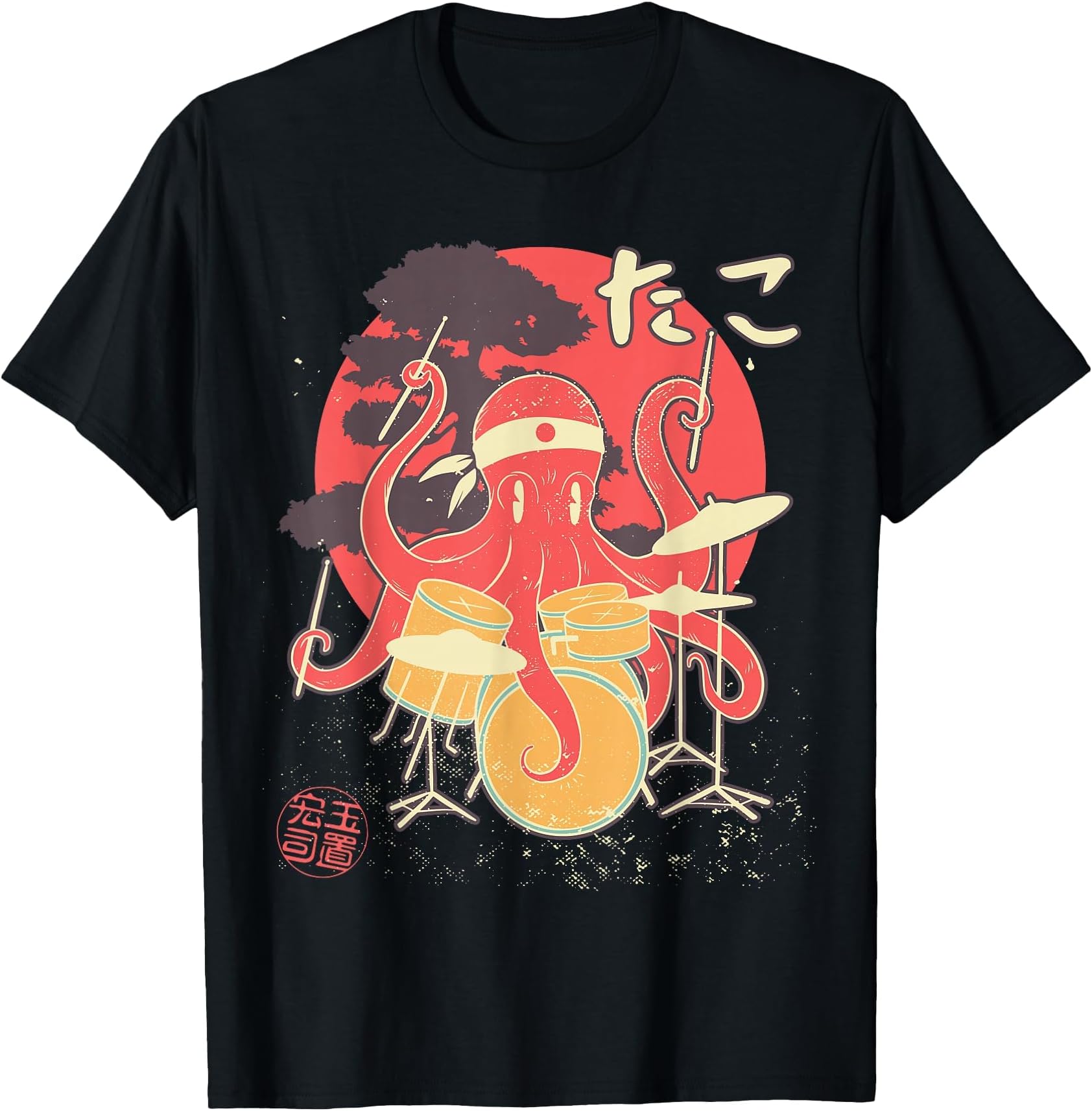 Japanese Drummer Octopus Kawaii Tako, Takoyaki, Cute Octopus T-Shirt
