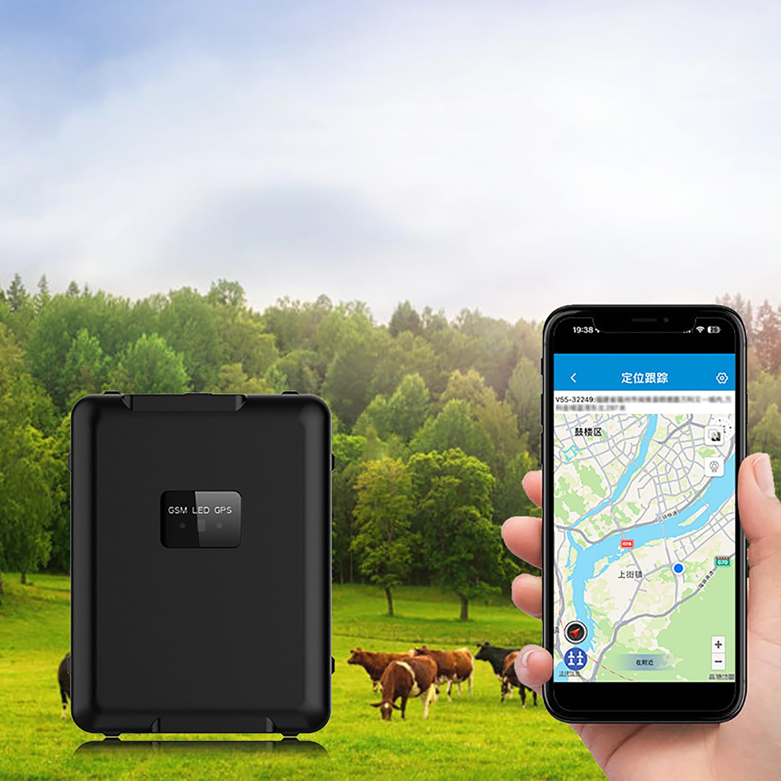 Rastreador De Ubicación De Ganado, Rastreador Electrónico De Ubicación De Ganado Y Ovejas GPS 4G con Alarma De Zumbador, Batería De 30000MAH, para Evitar Pérdidas Y Robos De Propiedad
