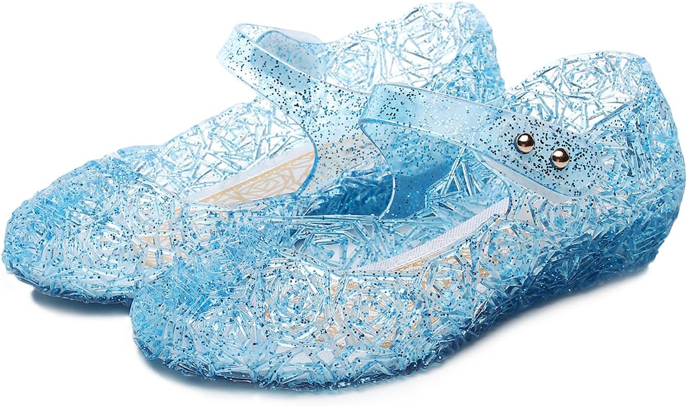 Flats Mary Jane Dance Party Cosplay Shoes, Snow Queen Princess Sandals for Little GirlsToddler, Birthday, Christmas